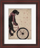 Framed Schnauzer on Bicycle, Black