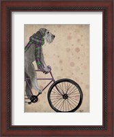 Framed Schnauzer on Bicycle, Grey