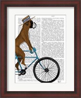 Framed Boxer on Bicycle