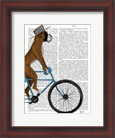 Framed Boxer on Bicycle