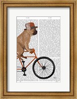 Framed French Bulldog on Bicycle