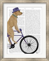 Framed Yellow Labrador on Bicycle