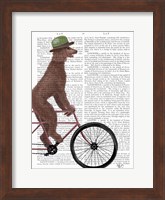 Framed Poodle on Bicycle, Brown