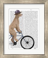 Framed Poodle on Bicycle, Cream