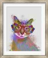 Framed Rainbow Splash Cat 1