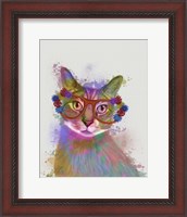 Framed Rainbow Splash Cat 1