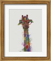 Framed Rainbow Splash Giraffe 3
