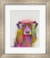 Framed Rainbow Splash Cocker Spaniel, Portrait