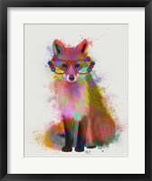 Framed Rainbow Splash Fox 2