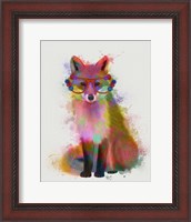 Framed Rainbow Splash Fox 2