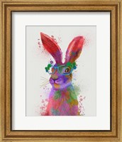 Framed Rainbow Splash Rabbit 2, Portrait