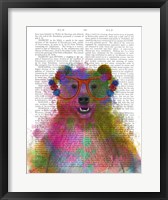Framed Rainbow Splash Bear