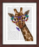 Framed Chewing Giraffe 1