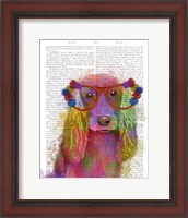 Framed Rainbow Splash Cocker Spaniel, Portrait