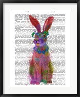 Framed Rainbow Splash Rabbit 2, Full