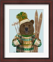 Framed Bear in Christmas Sweater