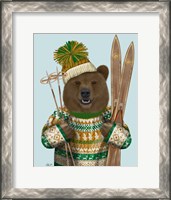 Framed Bear in Christmas Sweater