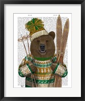 Framed Bear in Christmas Sweater