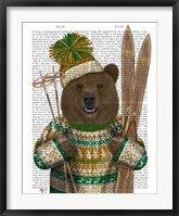 Framed Bear in Christmas Sweater
