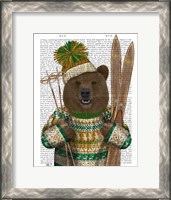 Framed Bear in Christmas Sweater