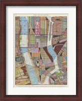 Framed Modern Map of New York II