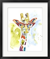 Framed 'Smarty-Pants Giraffe' border=