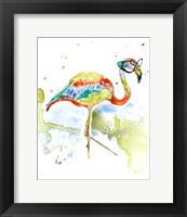 Framed Smarty-Pants Flamingo