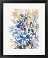 Framed Blueberry Floral I