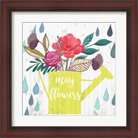 Framed 'April Showers & May Flowers II' border=
