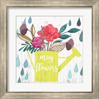 Framed 'April Showers & May Flowers II' border=