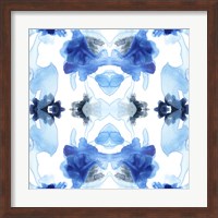 Framed Blue Kaleidoscope I