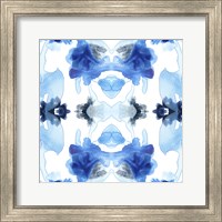 Framed Blue Kaleidoscope I