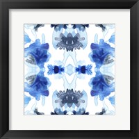 Framed Blue Kaleidoscope II