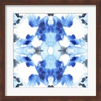 Framed Blue Kaleidoscope III