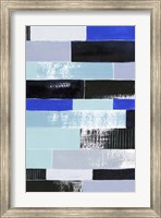 Framed Black & Blue Bricks II
