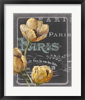 Framed 'Chalkboard Paris II' border=