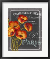 Framed 'Chalkboard Paris III' border=