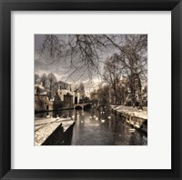 Framed Bruges In Christmas Dress