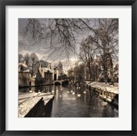 Framed Bruges In Christmas Dress