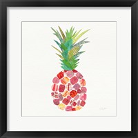 Framed 'Tropical Fun Pineapple I' border=