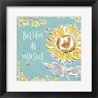 Bee Happy V Framed Print