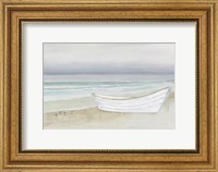 Framed Serene Seaside with Boat
