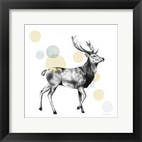 Framed 'Sketchbook Lodge Stag Neutral' border=