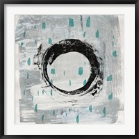 Framed Zen Circle I Crop with Teal
