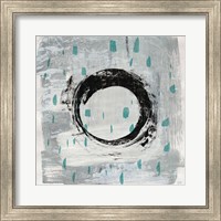 Framed Zen Circle I Crop with Teal