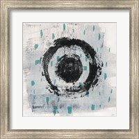 Framed Zen Circle II Crop with Teal