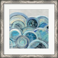 Framed 'Variation Blue Grey III' border=