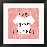 Laundry Rules III Framed Print