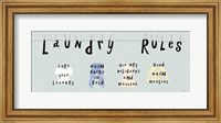Framed Laundry Rules I
