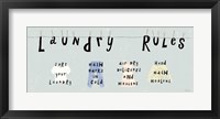 Framed Laundry Rules I